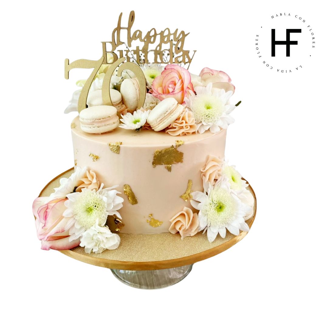 Pasteles con Arte y con Flores Naturales