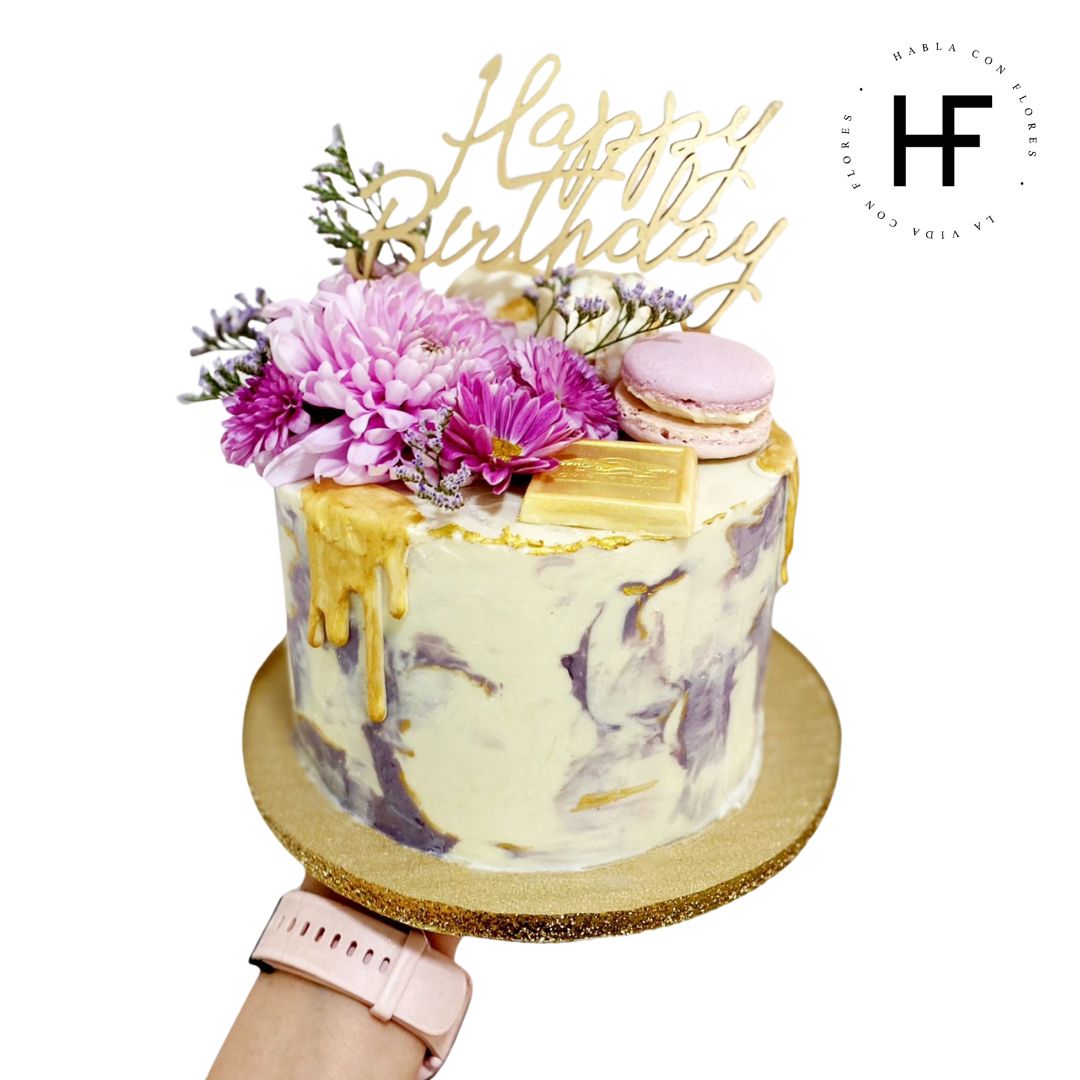 Pasteles con Arte y con Flores Naturales