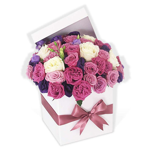 Caja Blanca | Bombón de Rosas | Arreglo