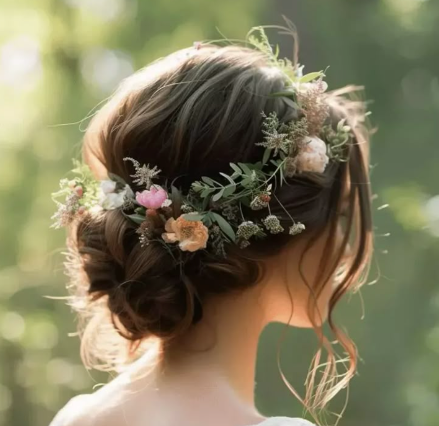 Coronas de flores naturales para la cabeza