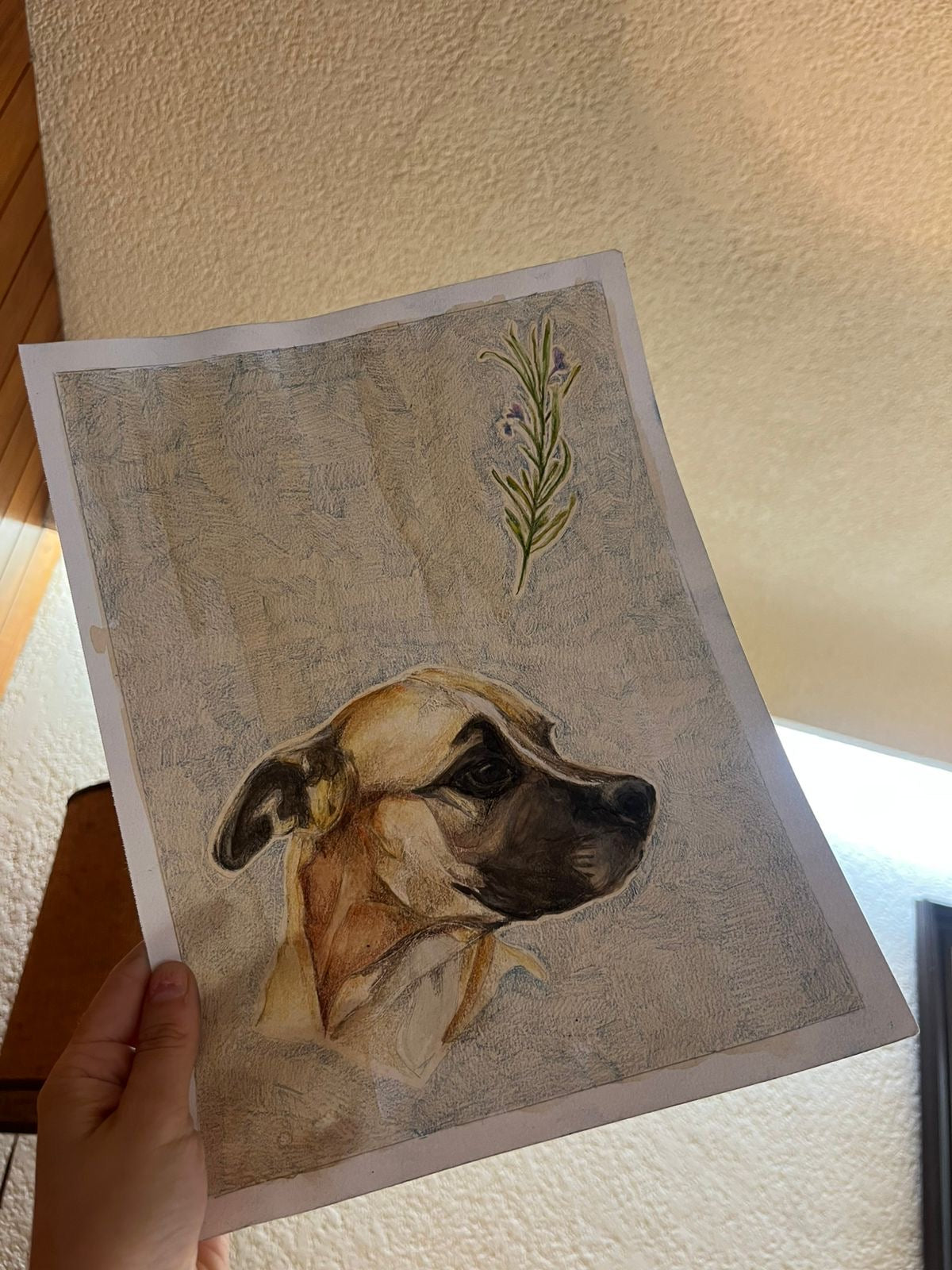 Retrato de tu perro con flores